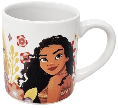 Disney Tazza Principesse Oceania Rapunzel Ariel Mug in Ceramica per Colazione Merende 240ml