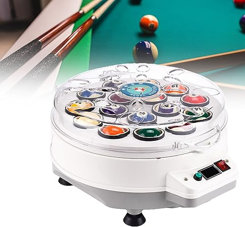 Biljardrengöringsmaskin – poleringsenhet för pool- och snookerbollar – effektiv rengöring för 16-bollsset