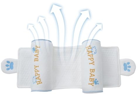 Cuscino Per Bambini - Cuscino Anti Testa Piatta | Supporto Per Bebè Morbido, Traspirante, Portatile, Ergonomico | Çuscino Ṕer La Testa E Supporto P̀er Bambini Piccoli, Ćuscino Ṕ̃ér La Ţesta Del Bamb