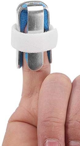 4-Sided Finger Splints, 1 Pair Recovery Injury Pain Bending Deformation Fixing Finger Correction Splint with Built-in Aluminium Support Padded (S)