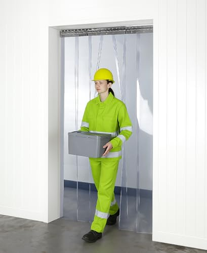 LIGHT DUTY PVC STRIP CURTAIN KIT (1.5m x 2.5m) - Warehouse Coldroom Chiller Butcher Industrial Curtain