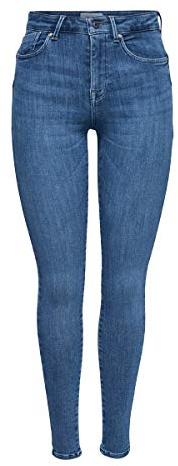 Only Onlpower Mid Push Up SK Rea2981k Noos Jeans Skinny, Light Blue Denim, 36W / 30L Donna