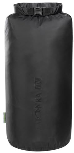 Tatonka Packsack Dry Sack 30l - Wasserdichter Packbeutel mit Rollverschluss und Steckschließe - Aus recyceltem Polyester - 30 Liter Volumen (schwarz)