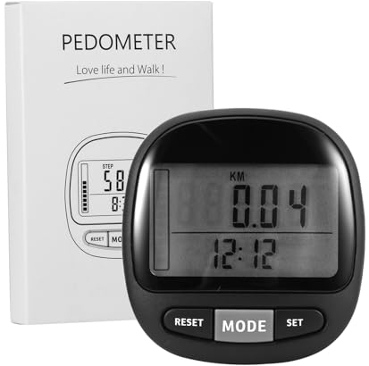 Wowlela 3D Schrittzähler, Schrittzähler zum Gehen, Schrittzähler mit Clip, Genaue Schrittverfolgung, Digitaler Tageszielmonitor, Ansteckbarer Schrittzähler mit Display für Senioren, Kinder, Mannfrau