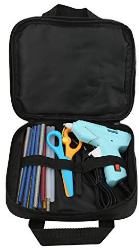 Flexman Heißklebepistole, Professionelle Elektrische Heißklebepistole mit 20 Teiligem Heißklebestift Set für Papier, Kunststoff, Holz, Keramik, EU Stecker 220 V