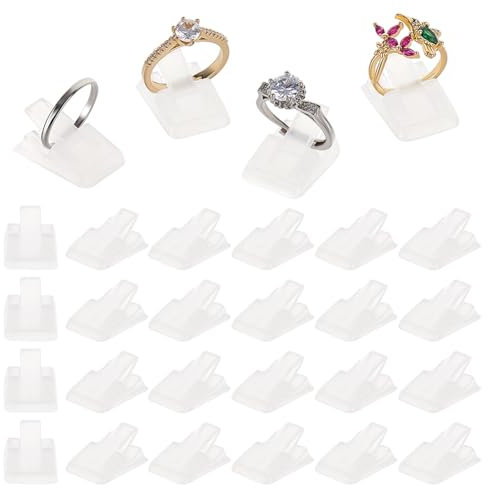 PH PandaHall 36 Stück Durchsichtiger Ringhalter Aus Kunststoff Kleiner Schmuckständer Ringdisplay Für Verlobung Trauringe Juweliergeschäfte Verkäufer Schlafzimmer