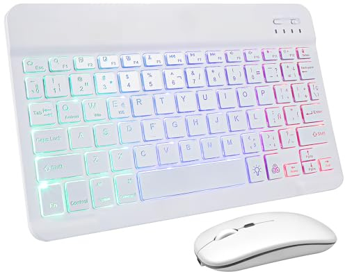 Uonlytech 1 Juego De Teclado Y Ratón Inalámbricos Ratón Inalámbrico Teclados Inalámbricos Inalámbrico para Tableta Portátil Ratón Y Batería De