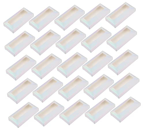 Baluue 25pezzi Scatola Portaciglia Scatole Portaciglia Per Trucco Custodia Per Ciglia Finte in Materiale Riutilizzabile Facile Da Usare e Pratico Per Donne e Ragazze