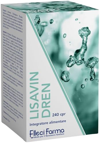 Bromelina Forte Drenante – Integratore Dimagrante Anticellulite con Tarassaco – Drenaggio Liquidi e Ritenzione Idrica – Detox Fegato e Intestino – Lisavin Dren 240 Compresse – Elleci Farma