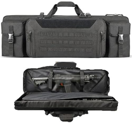 Durable Funda para Armas Largas, Bolsa de Pesca Multifunción, Bolsa Táctica Funda para Arma Funda para Transporte de Armas, Adecuado para Deportes de Pesca, Caza y Tiro(Black,42in/107cm)
