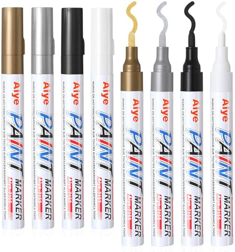 saerryor 8 Pack 4 Colours Oil-Based Paint Pens,2.0mm Medium Tip