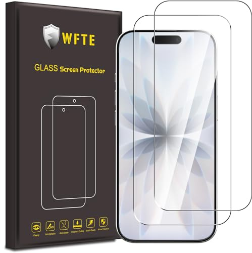 WFTE [2-Pack Protector de Pantalla para iPhone 17 / iPhone 17 Pro/18 Pro,9H Dureza,Huellas Dactilares Libre,Sin Burbujas,Cristal Templado Protector de Pantalla iPhone 17/17 Pro