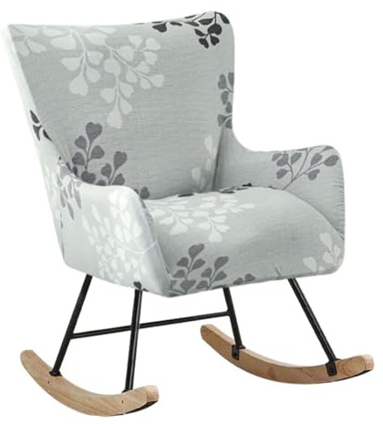 XGANGM Fundas Sillas Mecedora con Brazos Elastica Fundas Sillón Relax Fundas Silla de Lactancia Escandinavo Sillón Mecedora Cubiertas Protectoras para Salón Dormitorio Balcón Sala,#4,1PC