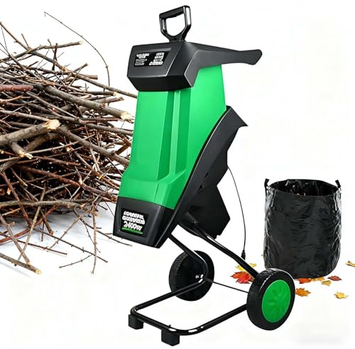 SIEEOUR 2400w Triturador De Jardín, Astilladora De Madera Eléctrica Con Capacidad De Rama 40mm, Triturador De Rama Eléctrico Con Caja De Recogida 50l, Para Fácil Limpieza De Jardín
