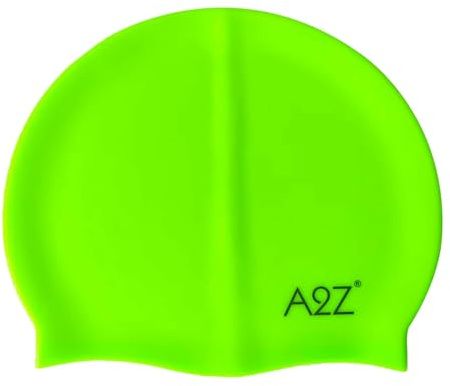 A2Z 4 Kids Girls Boys Silicone Swimming Cap Soft Stretch Fit for Children Reusable Waterproof Swim Hat for Pool Training Lessons Beach