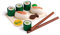 Erzi 16145 Sushi aus Holz, Kaufladenartikel für Kinder, Rollenspiele