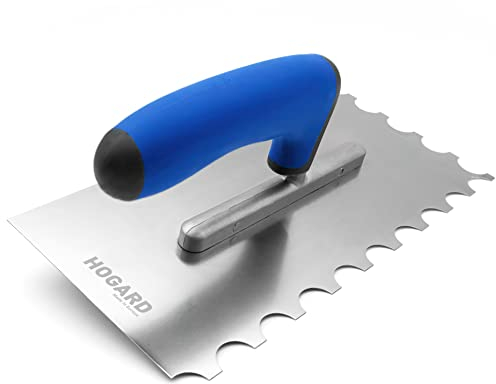 HOGARD Redondo Llana Dentada Peine con bit de Acero Inoxidable con Mango Ergonómico, Made in EU, Dientes 20x10mm