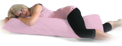 Dukal | Bezug für Seitenschläferkissen | 35x160-40x160 cm | aus hochwertigem DOPPEL-Jersey | 100% Baumwolle | Farbe: rosé