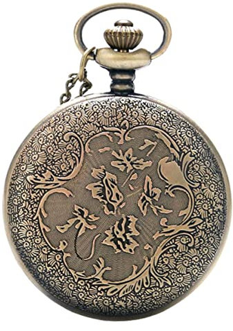 Mikikit 1stk Taschenuhr Anhängeruhren Für Damen Retro-kettenuhr Antike Anhängeruhren Weihnachtsuhr Vintage Kettenuhr Steampunk Muschelschale Quarzuhren Rostfreier Stahl