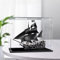Vitrine mit Lego 4184 Acryl-Vitrine, kompatibel mit 4184 Black Pearl Piratenschiff-Bausteinmodell, staubdichte Display-Box (Modell nicht im Lieferumfang enthalten)(2MM)