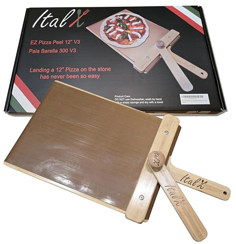 ITALX EZ Pizza Peel 12 (dimensioni effettive 30,2 cm) – Pala per pizza professionale auto-lanciante – buccia scorrevole (disponibile anche 35,6 cm, 40,6 cm e 50,8 cm)