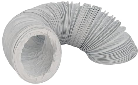 TronicXL Tuyau d'évacuation en PVC 100 mm 1,5 m pour sèche-linge I Tuyau pour climatisation de 100 cm, sèche-linge, hotte aspirante, accessoires de sèche-linge Ø 100/102 mm