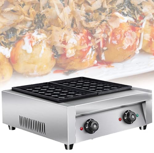 Mcamgiczin Máquina para Hacer Takoyaki, máquina Comercial para Takoyaki, sartén eléctrica Antiadherente, para Hacer takoyaki, Cake Pops y Tartas Populares en la Comodidad de su hogar
