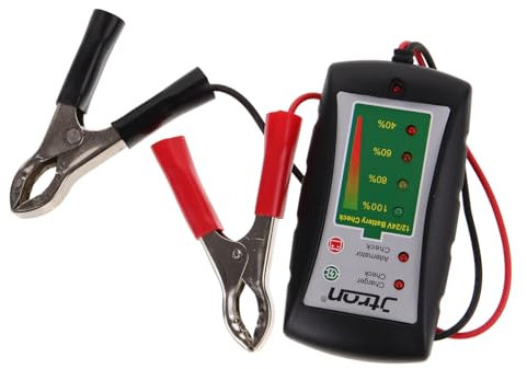 Gatuida Batterietester Batterie Kapazität Tester Kfz-werkzeuge Batterieladetester 12v Belastungstester Dichtigkeitstester Automotive Gummi Black