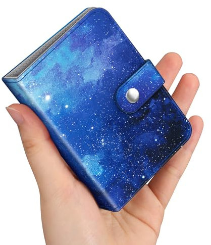 FINTIE Mini Photos Album Book for 2x3 Inch Films - 52 Pockets Small Albums for Fujifilm Instax Mini Instant Camera/Polaroid Hi-Print Pictures, Kpop Photocard Holder Binder, Starry Sky