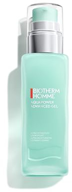 Biotherm Homme Aquapower Advanced Gel für trockene Haut, Gesichtscreme für Männer mit Biotech Plankton und Vitamin B3, erfrischendes Gesichtspflege-Gel, für vitalisierte Haut, 75 ml