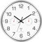 Couperos Wanduhr Funk Geräuschlos mit Thermometer & Hygrometer FunkWanduhr Lautlos 30 cm Wanduhr Ohne Tickgeräusche Funk für Wohnzimmer, Küche, Büro (Metall)