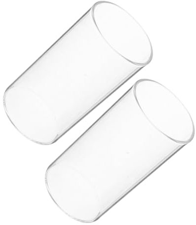 OUNONA 2pezzi Portacandela Forma di Tornado Vetro Trasparente Cilindro per Candele da tè Antivento Decorazioni per Casa Feste e Matrimoni