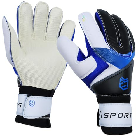 PIWOSGOL Guanti da portiere unisex con Fingersave, guanti da calcio con lattice super grip per bambini e adulti