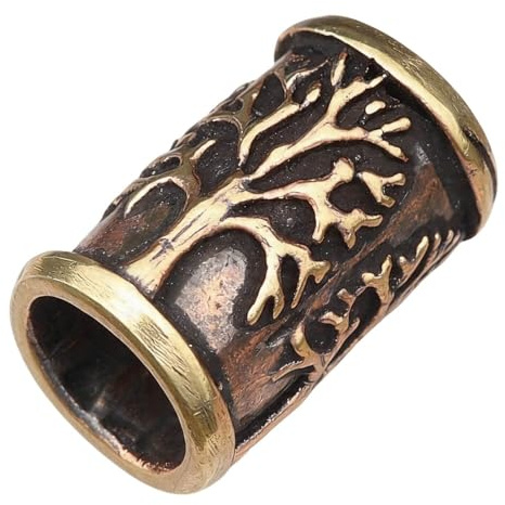 Drachensilber Lebensbaum Bartperle Bartschmuck Bronze Haarschmuck Bart Dreadlocks Perle Schmuck Herren Damen Haare Baum Haarperle
