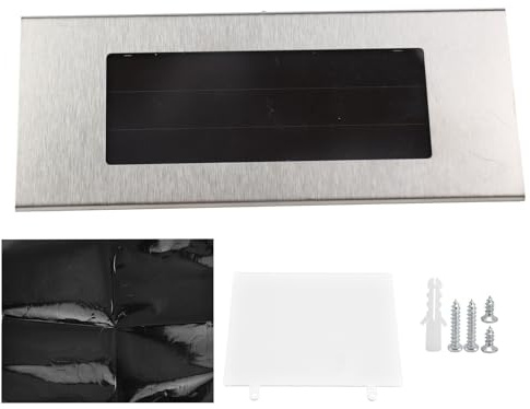 MUNEFE Placa solar para número de casa, luz LED para número de dirección, números de casa para exteriores para villas, comunidades, almacenes y granjas