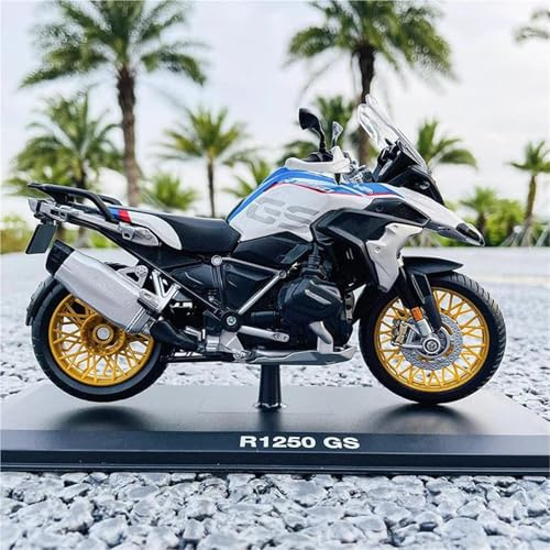 MAKUTU Modèle réduit de moto 1/12 Modèle De Moto Moulé Sous Pression, Jouet Collection Simulation Course Portable Pour BMW R 1250 GS R1250GS