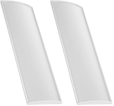 HOMSFOU Lot de 2 Plaques de Porte en Aluminium Incurvées 21x8 Cm Argentées, Panneau Nominatif Mural pour Bureau et Porte D’entrée, Plaque Signalétique Professionnelle Modifiable,