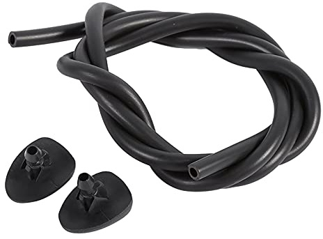Keenso 2pcs Gicleur Lave Glace,Tuyau Lave Glace Voiture Kit de Buse de Pulvérisation de Lave-glace Avant avec Tuyau Flexible Essuie Glace Tuyauterie