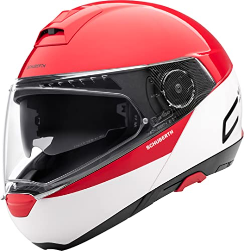 Schuberth C4 Pro Swipe Klapphelm, weiß/rot, XS (53/54)