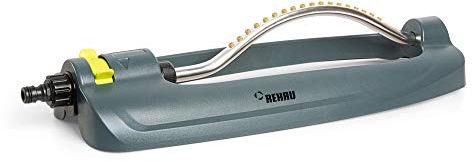 REHAU Arroseur carré polyvalent pour petites surfaces jusqu'à 150 m², portée jusqu'à 14 m, largeur d'arrosage jusqu'à 11 m.