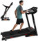 ISE Elektrisches Laufband für Zuhause, klappbares Laufband bis 16 KM/H für Lauftraining mit LCD-Bildschirm&12 Trainingsprogrammen&leisen Motor&Auto Incline& großen Laufflächen bis zu 120kg