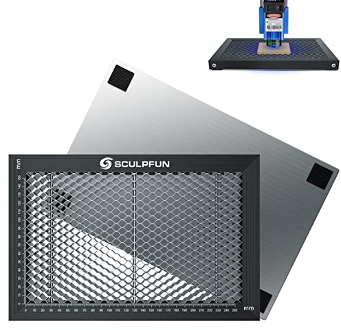 Sculpfun Laser Honeycomb Arbeitstisch für Laser Graviermaschine -Laserschutzauflage, Desktopschutz, Kompatibel mit verschiedenen ausgereiften Graviermaschinen 300x200x22mm