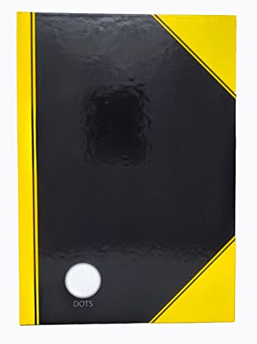 Rheita Kladde China-Kladde, A5,dots, 80 Blatt, 60g/m², schwarz mit gelben Ecken