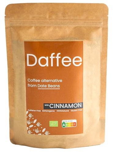 Daffee - Organic Date Coffee Alternative | Natural Cinnamon | Caffeine-Free Coffee Replacement - Decaf Substitute (250g)
