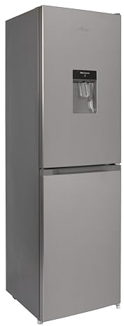 Willow WFF5050DX 254L Low Frost Fridge Freezer with Water Dispenser, 4* Freezer Rating, Mark-Proof Finish - Inox
