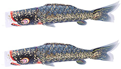 KONTONTY 2stücke Japanischer Fisch Windsack Outdoor Hänge Anhänger Sushi Restaurant Decor Karpfen Fahne Windrichtungsfahne Hänge Anhänger Für Draußen Garten Terrasse Dekoration