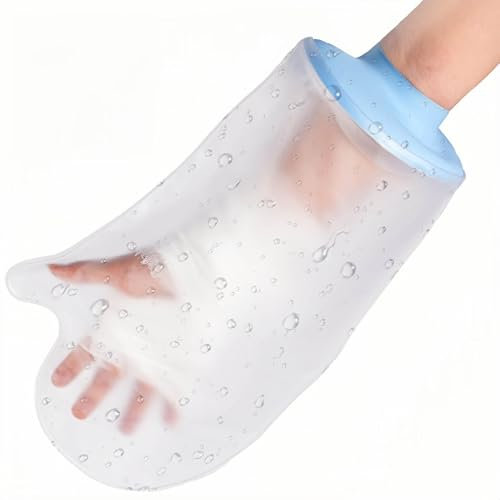 Waterproof Cast Cover for Shower Hand, Reusable Hand Cast Protector for Adults, Keep Wounds Dry - Elastic Seal for Wrist, Finger, Hand, Reusable & Durable