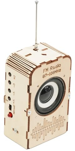 Radiokit för Barn | Pedagogisk Trä Radiokit,Bärbar Ljudutrustning för Barn | Ungdomar, Vuxna, Pojkar, Flickor, Byggande, Bil, Familj, Vänner och Födelsedagar