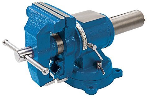 Silverline Schraubstock mit Drehteller, 125 mm, 1 Stück, blau, 979965