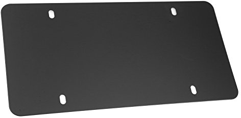 LFPartS Stainless Steel Backing Reinforce Plate for License Plate, Black (Pack of 1)